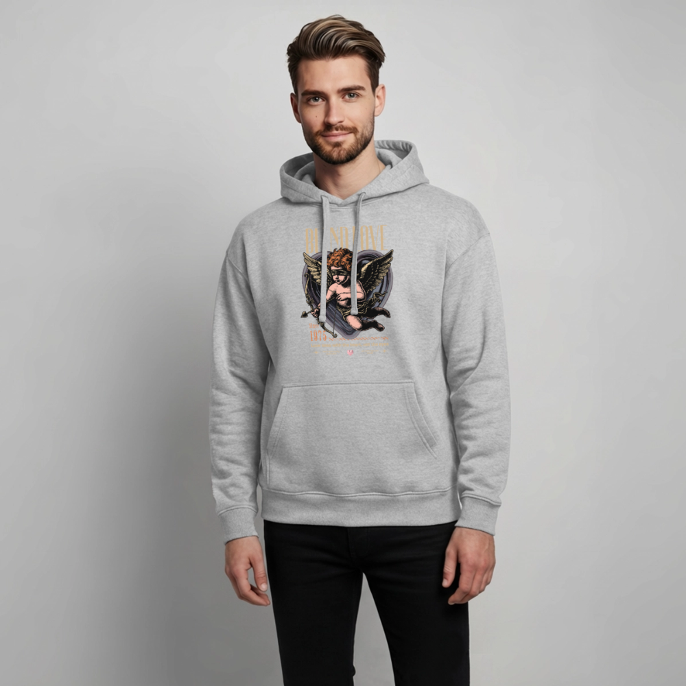 Bear Design – Oversized Unisex Hoodie - Grau meliert