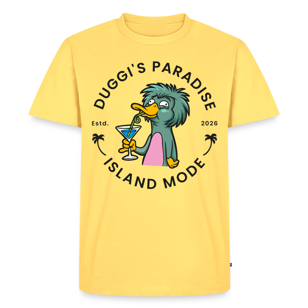 Nuggis Paradise Design – Männer Premium T-Shirt - Pastellgelb