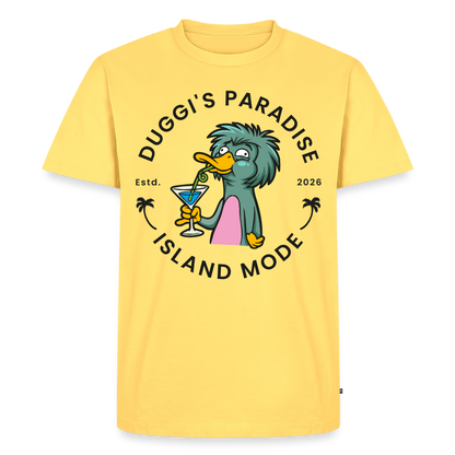 Nuggis Paradise Design – Männer Premium T-Shirt - Pastellgelb