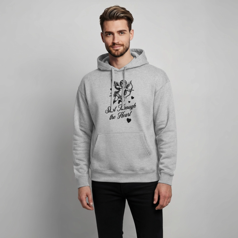 Amor Design – Oversized Unisex Hoodie - Grau meliert