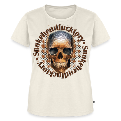 Snake Skull Design – Frauen Premium T-Shirt - Naturweiß