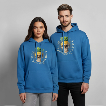 Pineapple Skull Design - Oversized Unisex Hoodie - Achtsames Blau