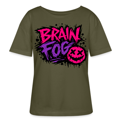 Brain Fog design – Rundhals Frauen Bio-T-Shirt - Khaki