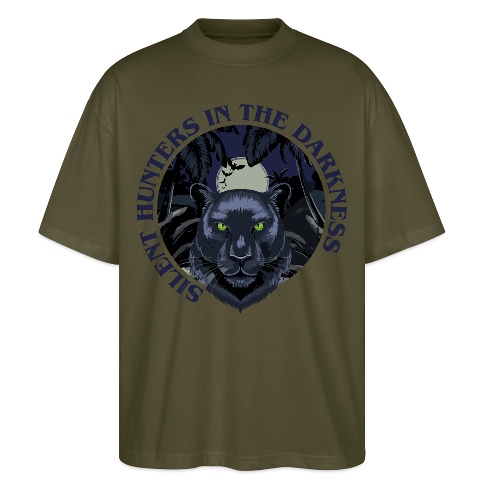 Silent Hunter Design – Oversized Unisex Bio T-Shirt - Khaki