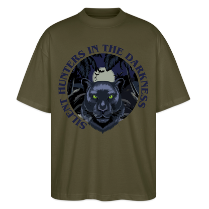 Silent Hunter Design – Oversized Unisex Bio T-Shirt - Khaki