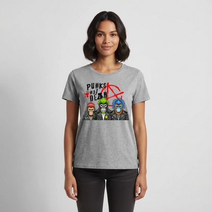 Punks Not Dead Design – Frauen Premium T-Shirt - Grau meliert