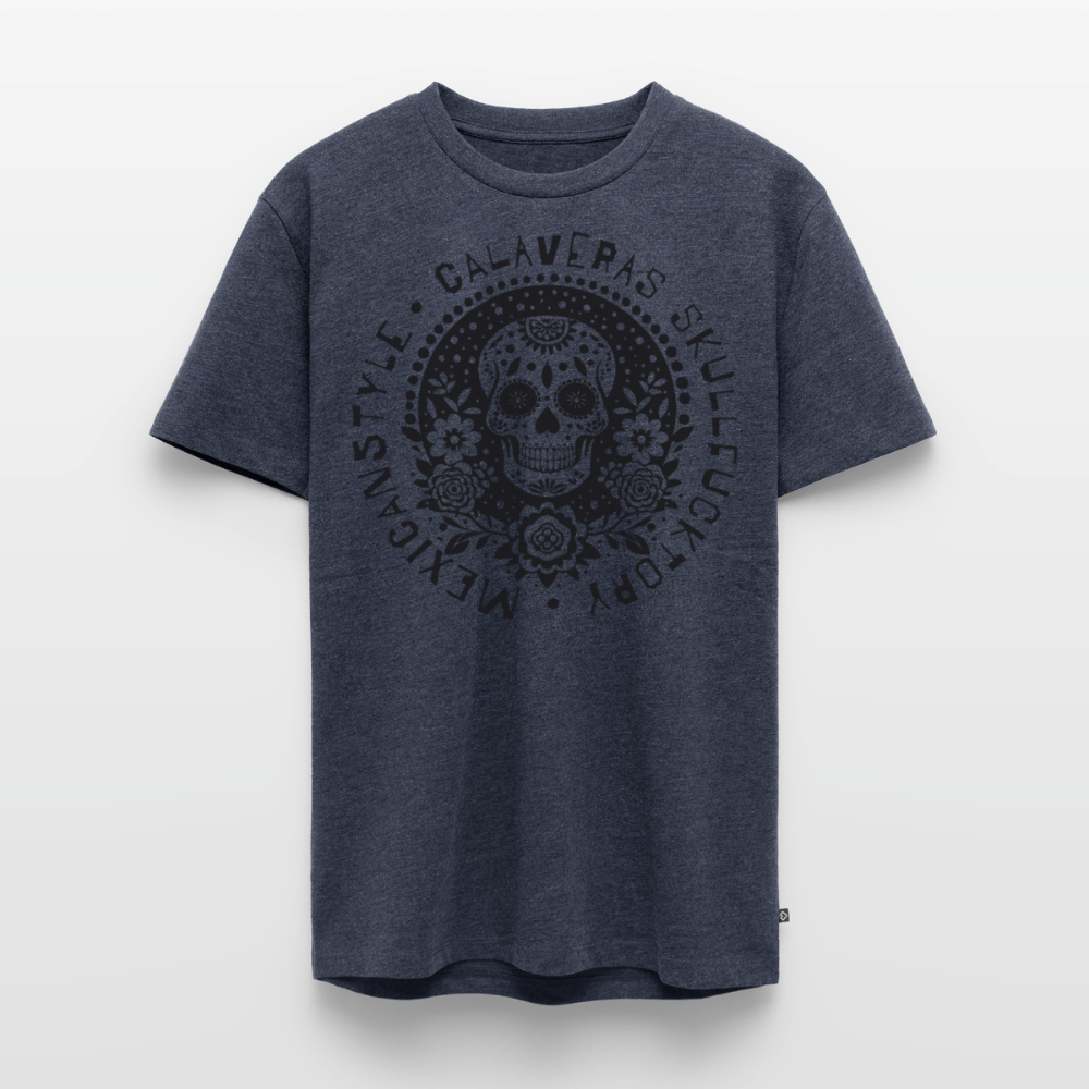 Sugar Skull Black Design - Männer Premium T-Shirt - Jeansblau 
