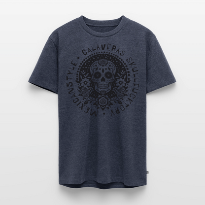 Sugar Skull Black Design - Männer Premium T-Shirt - Jeansblau 