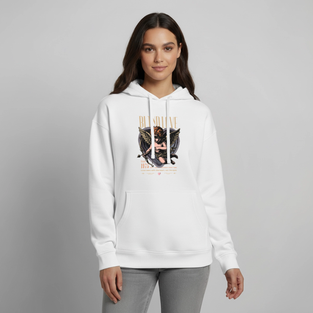 Bear Design – Oversized Unisex Hoodie - Weiß