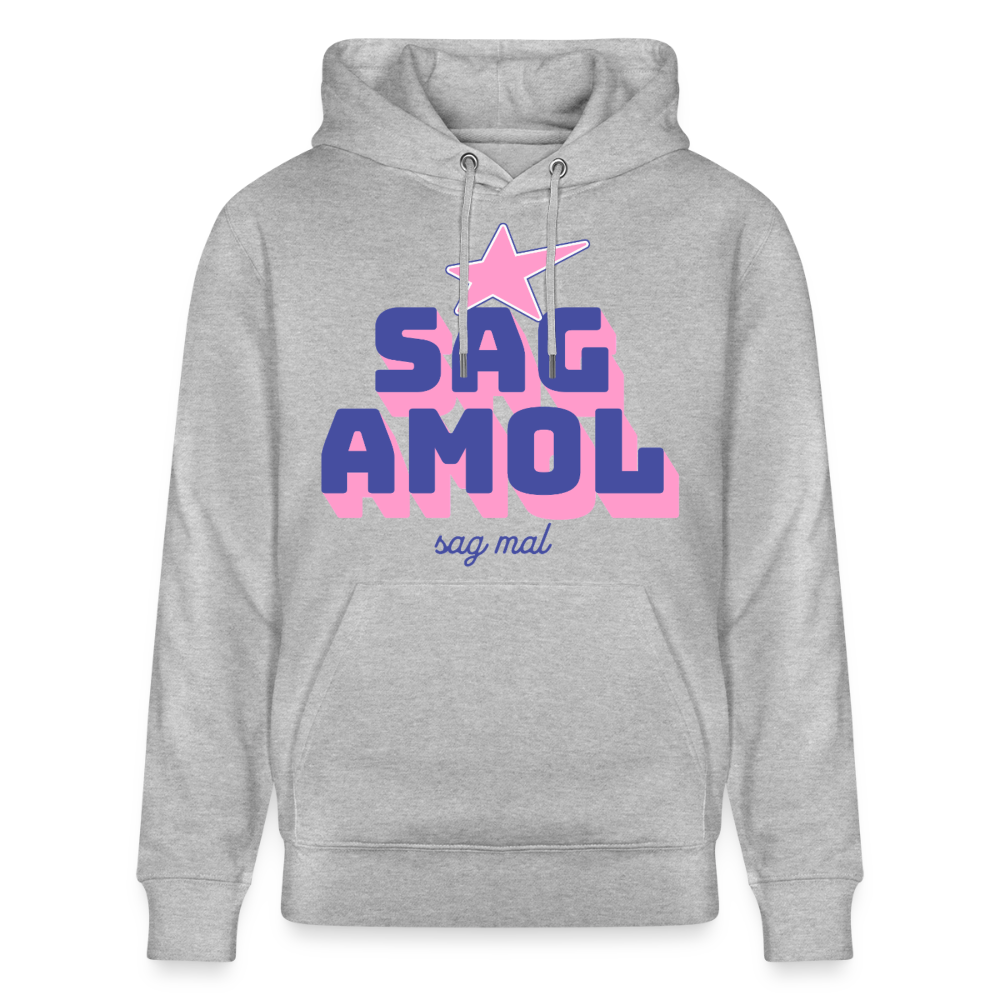 Sagamol Design – Unisex Bio-Hoodie - Grau meliert