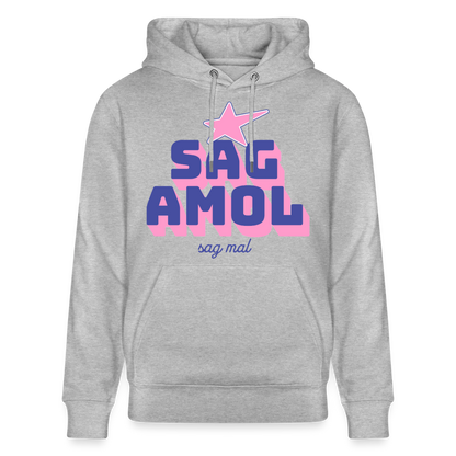 Sagamol Design – Unisex Bio-Hoodie - Grau meliert