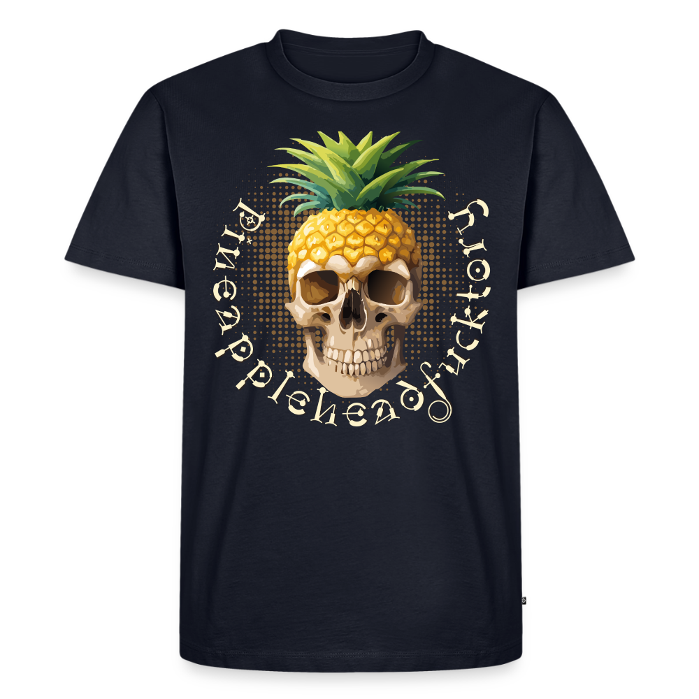 Pineapple Skull Design - Männer Premium T-Shirt - Navy