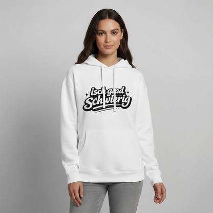 Isch grad schwierig Design – Oversized Unisex Hoodie - Weiß