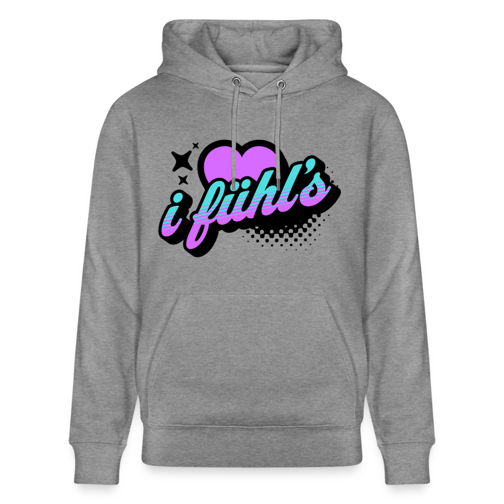 i fühl‘s Design – Unisex Bio-Hoodie - Hellgrau marmoriert