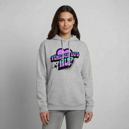 Fühlsch du‘s au Design – Oversized Unisex Hoodie - Grau meliert