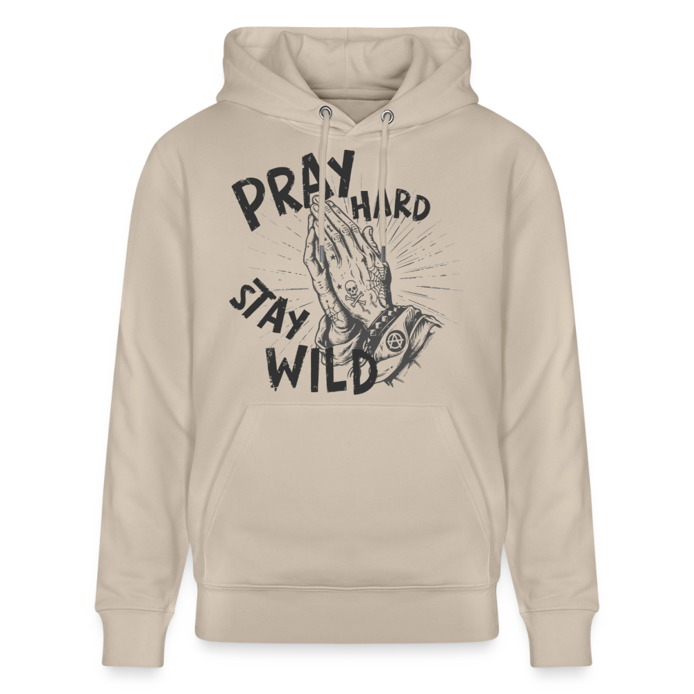 Betende Hände Design – Unisex Bio-Hoodie - Beige