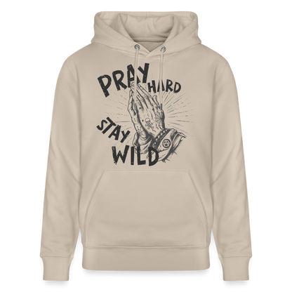 Betende Hände Design – Unisex Bio-Hoodie - Beige