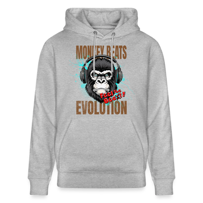 Monkey Beats Design – Unisex Bio-Hoodie - Grau meliert