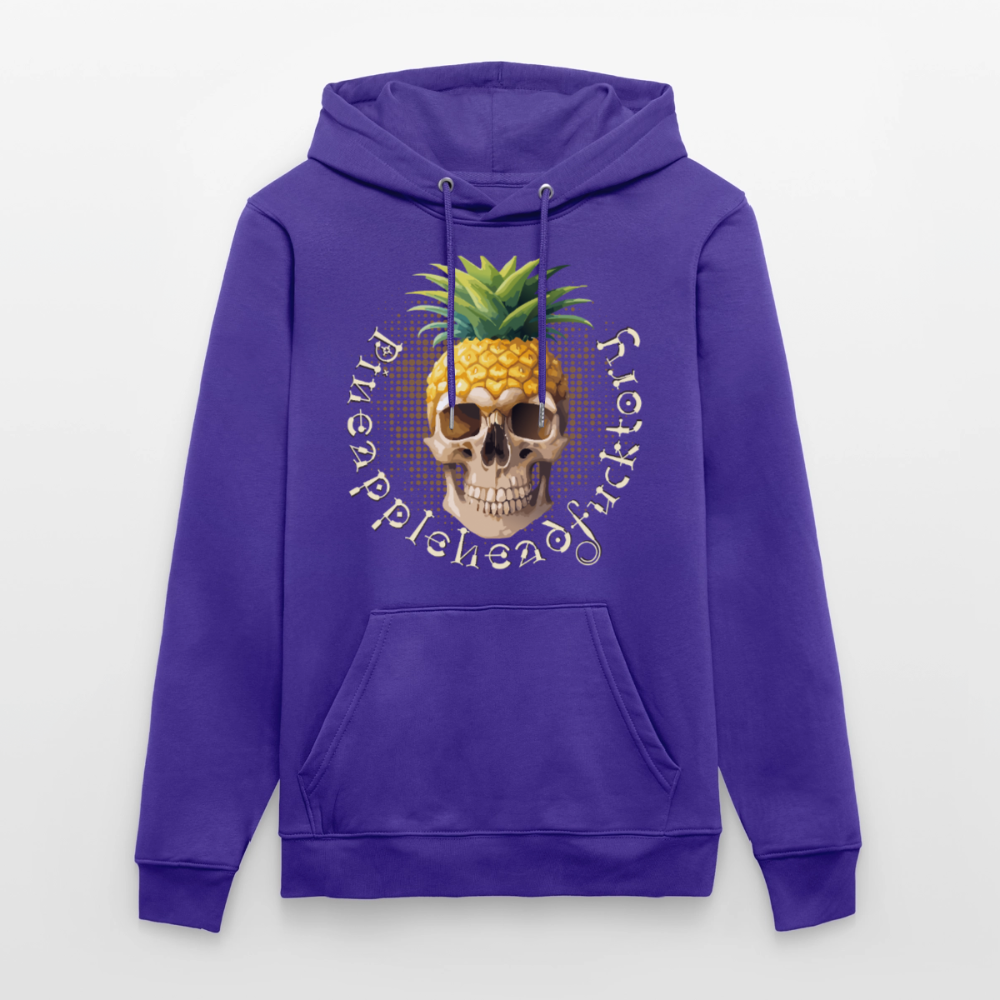 Pineapple Skull Design - Unisex Bio-Hoodie - Purple Love 