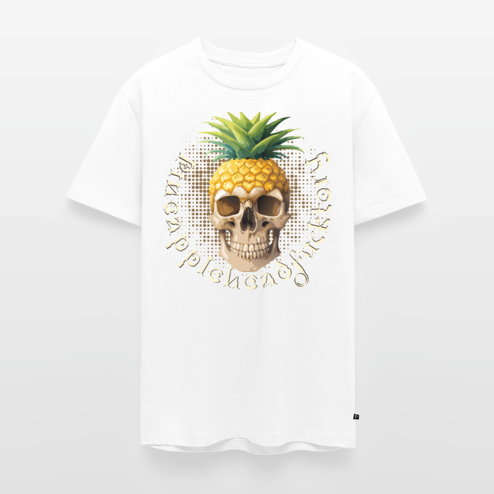 Pineapple Skull Design - Männer Premium T-Shirt - Weiß