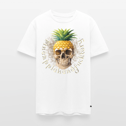 Pineapple Skull Design - Männer Premium T-Shirt - Weiß