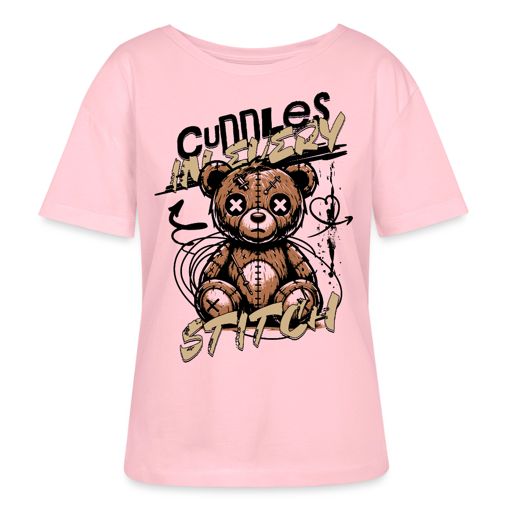 Bear Design – Rundhals Frauen Bio-T-Shirt - Hellrosa