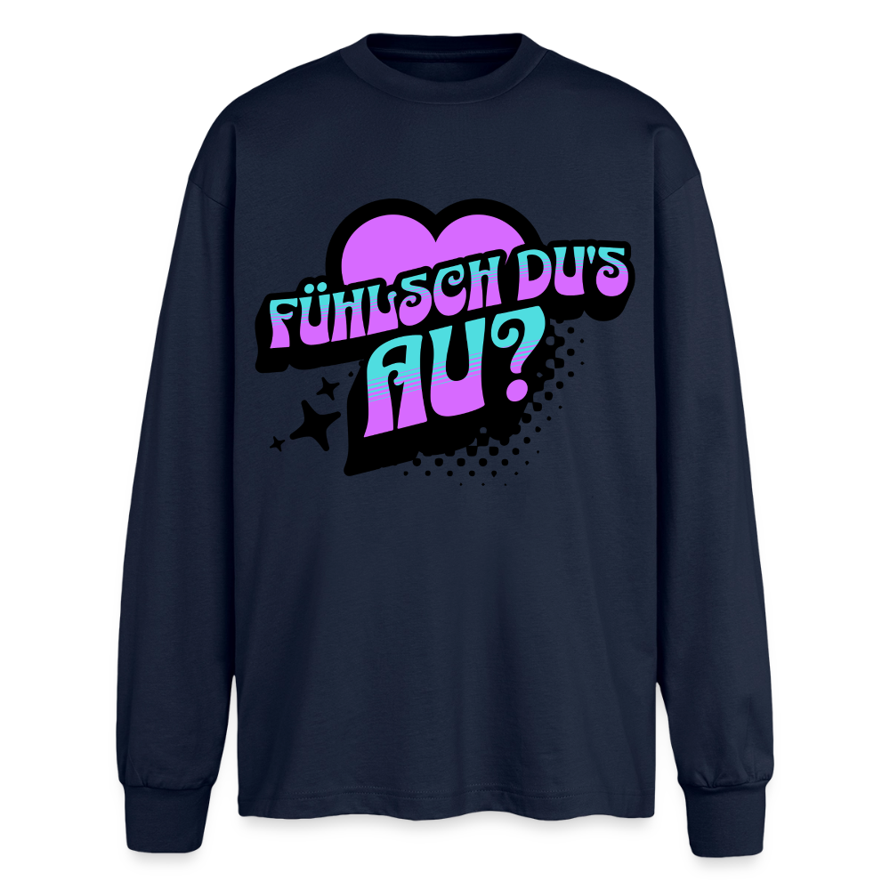 Fühlsch du‘s au Design – Oversized Langarmshirt - Navy