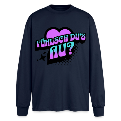 Fühlsch du‘s au Design – Oversized Langarmshirt - Navy