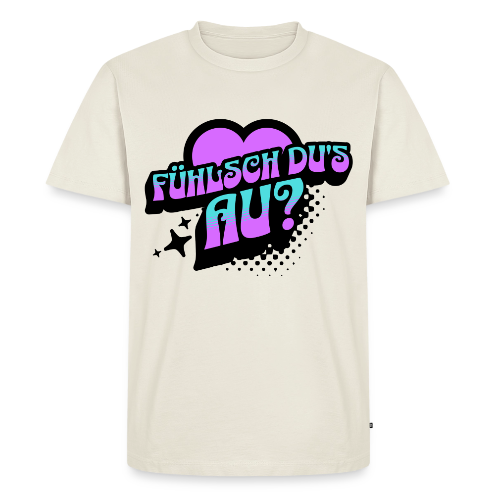 Fühlsch du‘s au Design – Männer Premium T-Shirt - Naturweiß