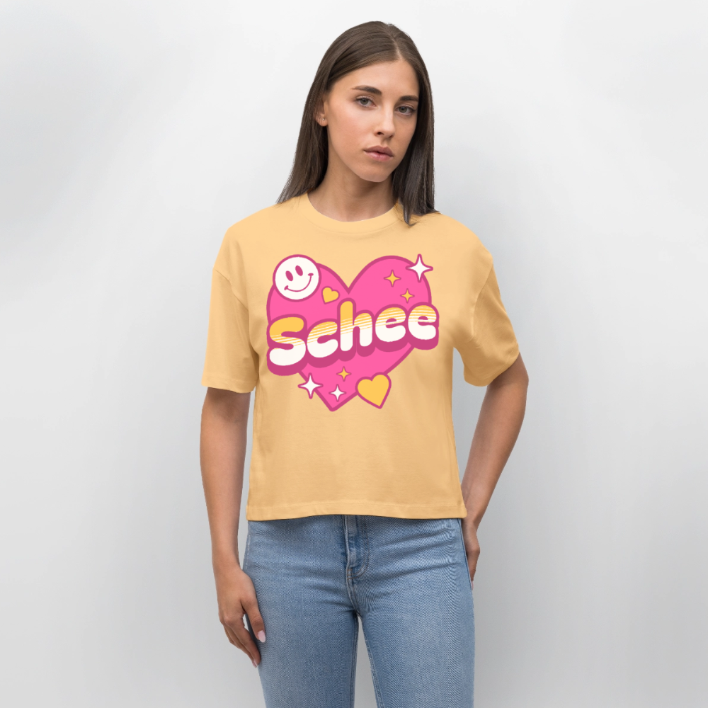 Schnee Design – Frauen Boxy Bio-T-Shirt - Mispel