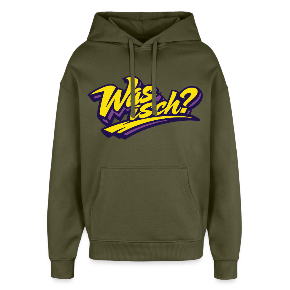 Was isch? Design – Oversized Unisex Hoodie - Khaki