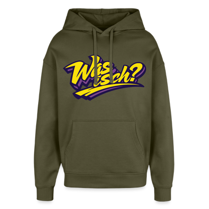 Was isch? Design – Oversized Unisex Hoodie - Khaki