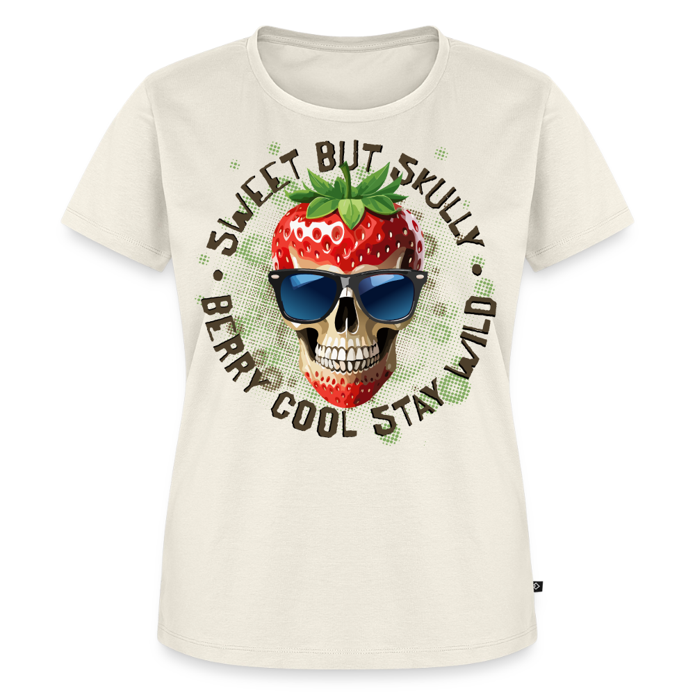 Strawberry Skull Design – Frauen Premium T-Shirt - Naturweiß