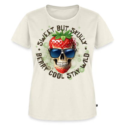 Strawberry Skull Design – Frauen Premium T-Shirt - Naturweiß