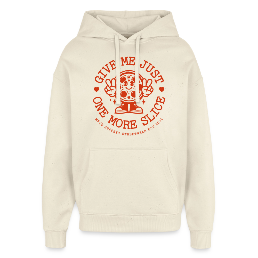 Pizza Design – Oversized Unisex Hoodie - Natur