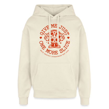 Pizza Design – Oversized Unisex Hoodie - Natur