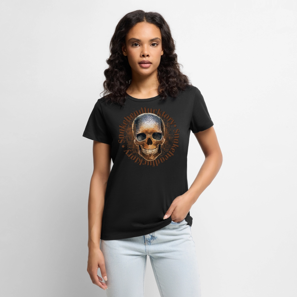 Snake Skull Design – Frauen Premium T-Shirt - Schwarz