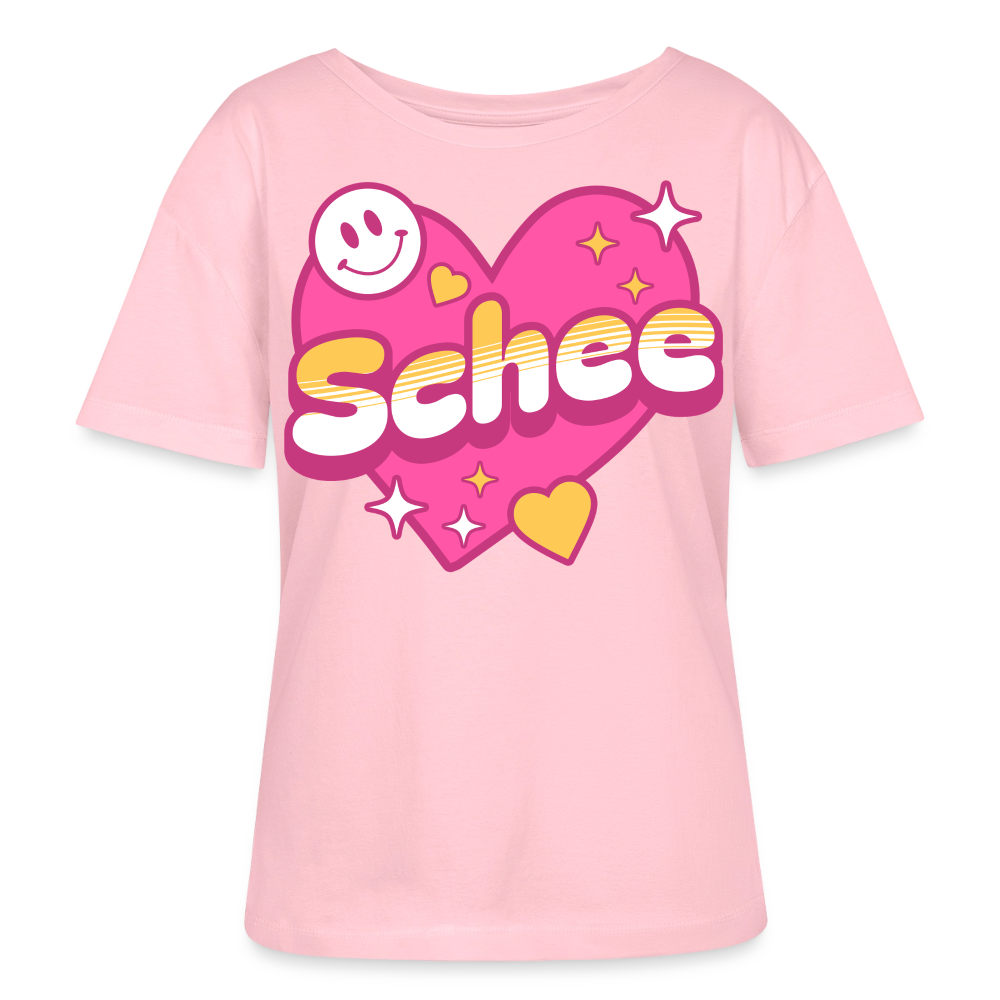 Schnee Design – Rundhals Frauen Bio-T-Shirt - Hellrosa