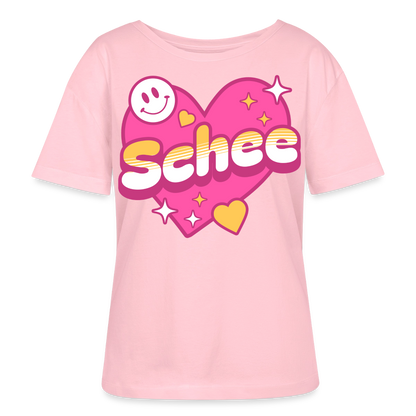 Schnee Design – Rundhals Frauen Bio-T-Shirt - Hellrosa