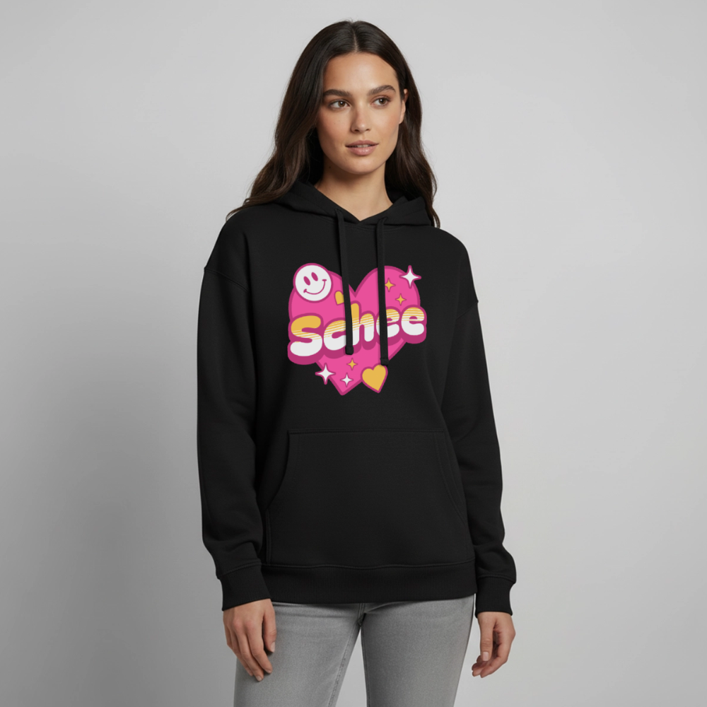 Schnee Design – Oversized Unisex Hoodie - Schwarz