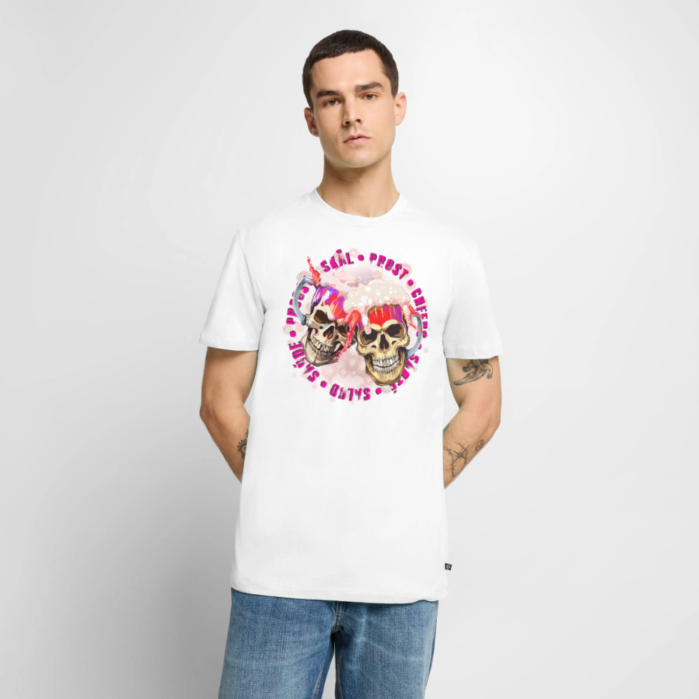 Party Skull Design Pink – Männer Premium T-Shirt - Weiß