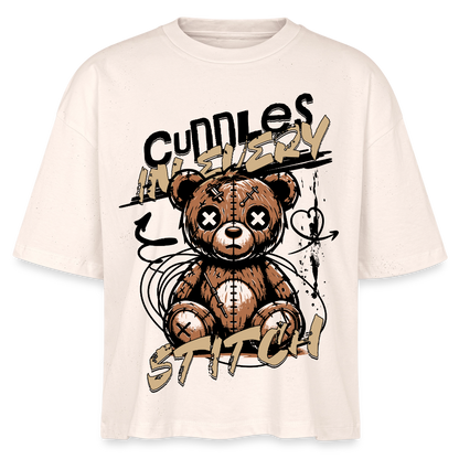 Bear Design – Frauen Boxy Bio-T-Shirt - Natur