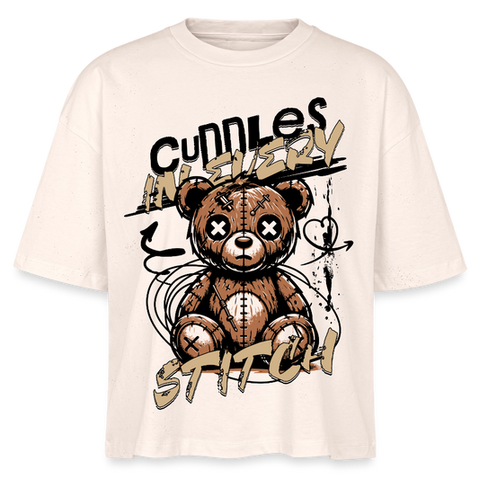 Bear Design – Frauen Boxy Bio-T-Shirt - Natur