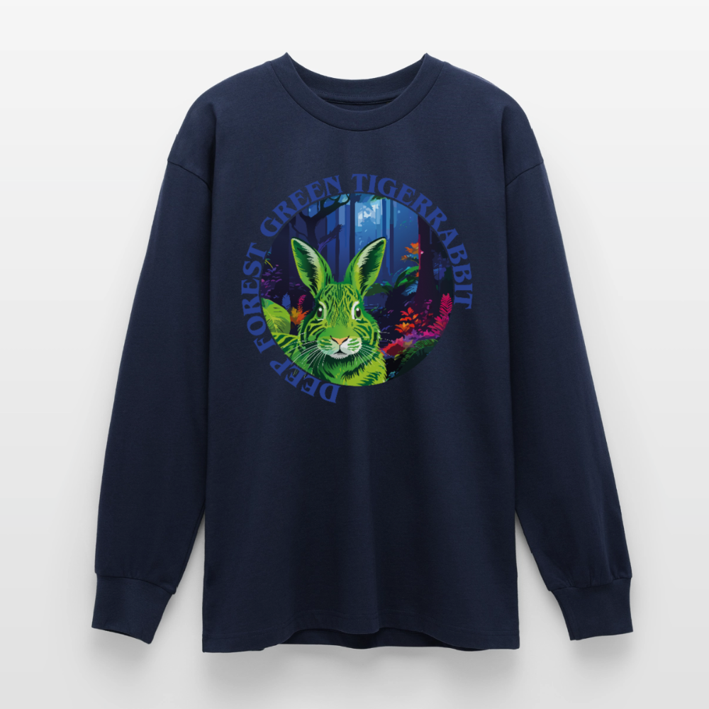 Tiger Rabbit Design – Oversized Langarmshirt - Navy