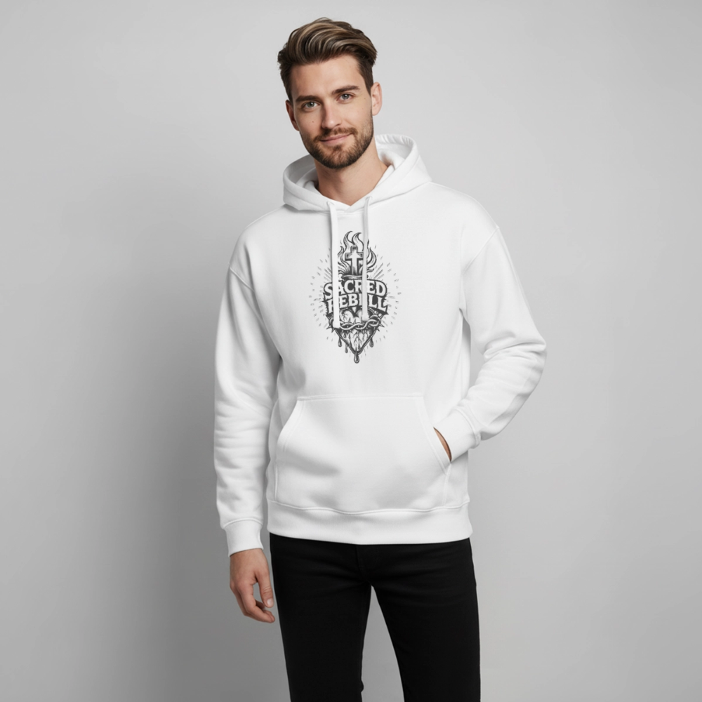 Sacred Rebell Design – Oversized Unisex Hoodie - Weiß
