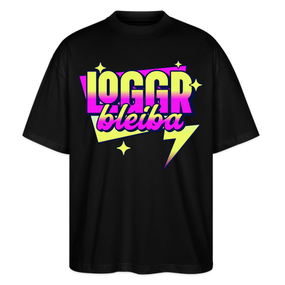 Logo bleibt Design – Oversized Unisex Bio T-Shirt - Schwarz