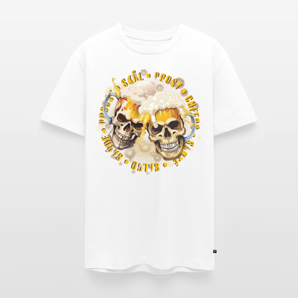 Party Skull Design – Männer Premium T-Shirt - Weiß