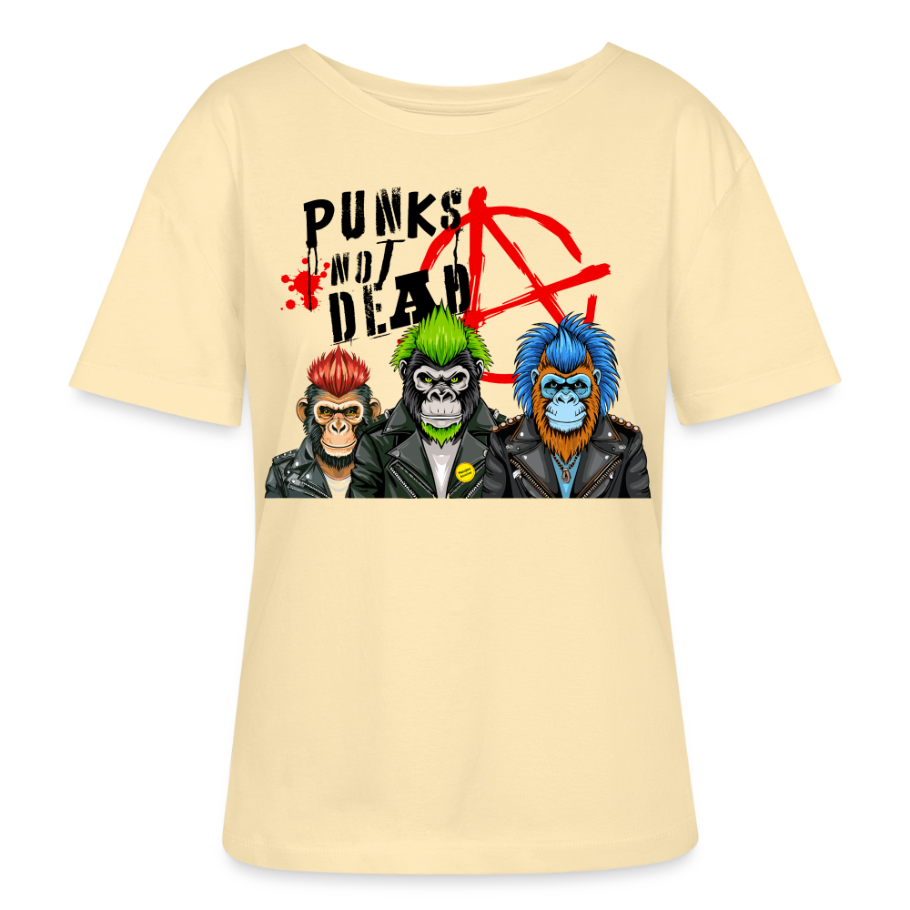 Punks Not Dead Design – Rundhals Frauen Bio-T-Shirt - Creme