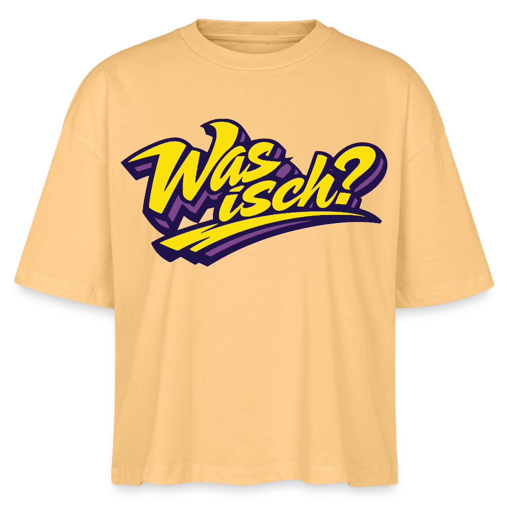 Was isch? Design – Frauen Boxy Bio-T-Shirt - Mispel