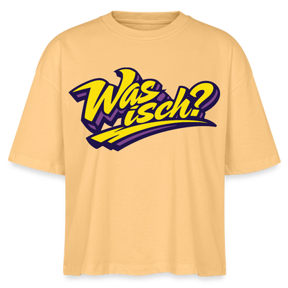 Was isch? Design – Frauen Boxy Bio-T-Shirt - Mispel